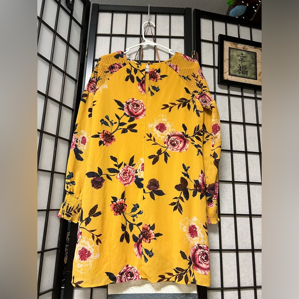 Beautiful floral dress with sheer sleeves